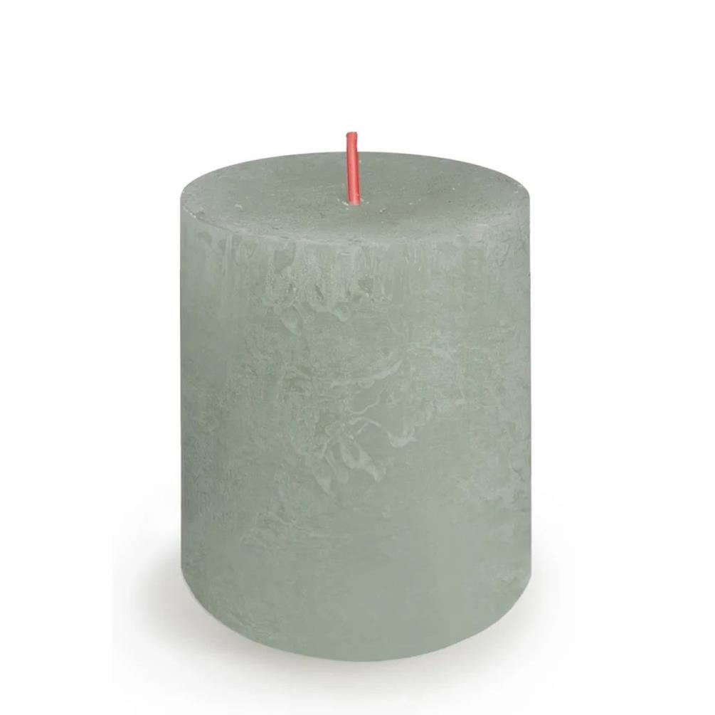 Bolsius Jade Green Rustic Shine Pillar Candle 8cm x 7cm £4.04